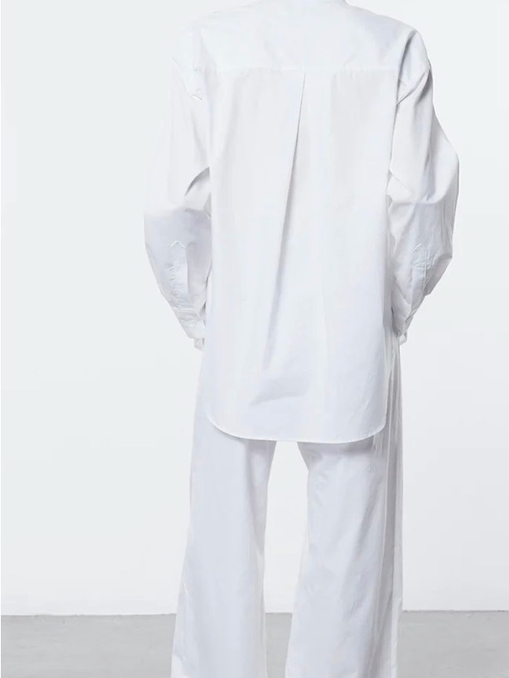 Enza Costa Poplin Resort Pants in White XS/0 - Picture 6 of 8